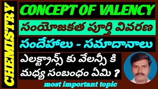 Concept of Valency Detailed Explanation in Telugu [upl. by Raymund]