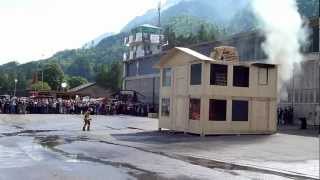 Code 3800  1 Internationales Feuerwehr Fest Interlaken  CASAHäuserbrand Teil 1 [upl. by Blaseio]