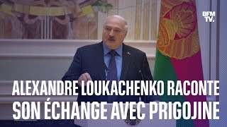 quotIls vous écraseront comme un insectequot Loukachenko raconte son échange avec Prigojine [upl. by Wyatt]