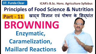 Browning Reactions in Food  Maillard Reaction  Enzymatic Browning  Caramelization  SK Sharma [upl. by Rabiah]