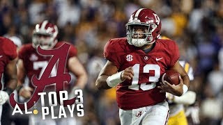 Highlights Alabamas top 3 plays against LSU [upl. by Ianej]