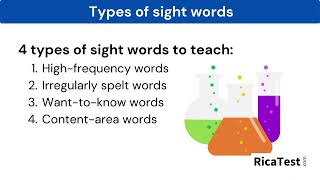 Rica Test Prep Subtest 1 Sight Word Instruction Part II [upl. by Gardy]