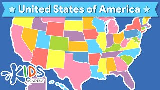 5 Regions of the United States  US Geography for Kids  Kids Academy [upl. by Pierette]