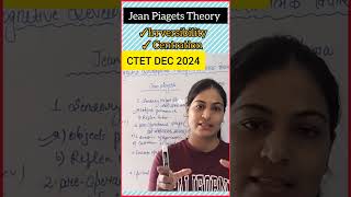 Jean Piagets theory IMP TOPIC 🔥cdp ctetdec viralshorts Irreversibility exam [upl. by Kreiner978]