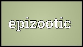 Epizootic Meaning [upl. by Ahseela]