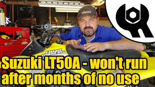 Suzuki LT50A quad wont start after no use 1823 [upl. by Mulderig834]