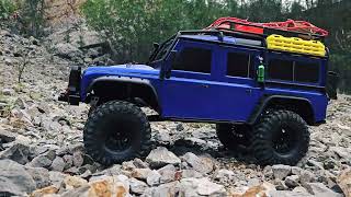 Dual Traxxas TRX4 White Ford Bronco and Blue Land Rover Defender 110 Scales Adventure [upl. by Ane]