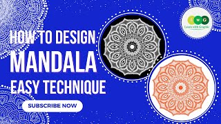 How to Design Unique Mandala Easy Technique 2024 [upl. by Gibb]