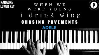 🎶 ADELE Karaoke SONGS 🎶 WHEN WE WERE YOUNG  I DRINK WINE  CHASING PAVEMENTS [upl. by Shae959]