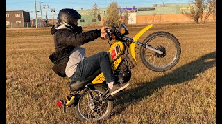 1977 Yamaha Enduro DT100  Top Speed Run XXXMPH [upl. by Avraham]