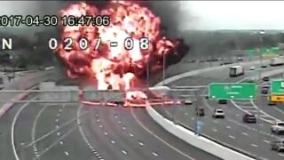 Deadly wrongway driver car crash triggers massive explosion [upl. by Appel514]