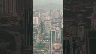 Petronas Twin Towers view from KL Tower observation deck kualalumpur petronastwintowers [upl. by Anivlem]