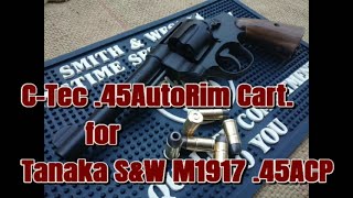 ToyGunﾓﾃﾞﾙｶﾞﾝ発火【CTecの新カート「45AR」を試す】タナカ SampW M1917 45ACP モデル専用カートリッジ [upl. by Talbot937]