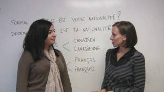 French for Beginners  How to talk about nationality in French [upl. by Kinnon]