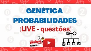 GENÉTICA  PROBABILIDADE  LIVE 30MIN DE BIO  QUESTÕES [upl. by Lenzi]