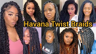 Havana Twist Braids Hairstyles for Black women  Flat Twist Braids  Passion Twist Spring Bob Twist [upl. by Imugem223]