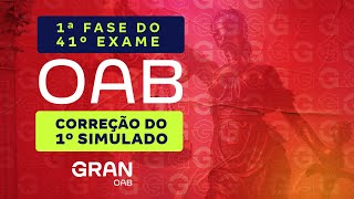 1ª fase do 41º Exame OAB Correção do 1º Simulado [upl. by Sul]