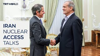 UN nuclear chief Grossi visits Iran to expand IAEA access [upl. by Darrej215]