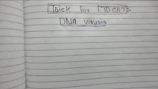 DNA viruses  Trick for MDCAT [upl. by Lilah362]