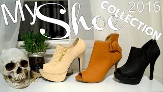 MY SHOE COLLECTION  HEELS  WEDGES  BOOTIES [upl. by Alma674]