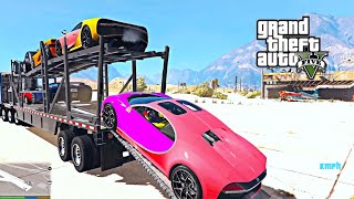 quotEpic GTA 5 Challenge Transporting 3 Bugattis in One Trailer  Can We Do Itquot [upl. by Caralie]