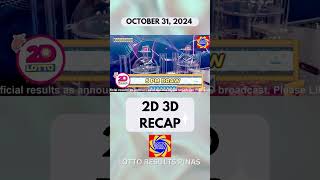 Lotto Result October 31 2024 Swertres 3D Lotto and EZ2 2D Lotto  PCSO pcsolottoresulttoday [upl. by Aria]