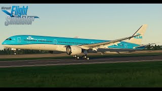 KLM Boeing 78710 rough landing into Amsterdam  Microsoft Flight Simulator 2020 MSFS 4K [upl. by Ongun]