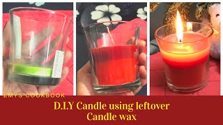 How to Melt Old Candle Wax into New Candles to REUSE Candle Wax  DIY Candle  Home Centre Candle [upl. by Cima]