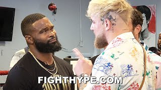 HIGHLIGHTS  HEATED JAKE PAUL VS TYRON WOODLEY TRASH TALK PRESS CONFERENCE FIRST ENCOUNTER [upl. by Hauck14]