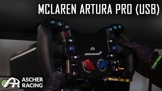 Ascher Racing McLaren Artura Pro USB Steering Wheel  Button sounds [upl. by Hurlee526]