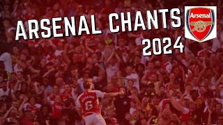 TOP 10 ARSENAL CHANTS 2024 WITH LYRICS  Gabriel Odegaard Saka and More [upl. by Celisse]