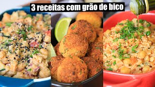 3 RECEITAS INCRÍVEIS COM GRÃO DE BICO  3 EM 1 02  TNM Vegg [upl. by Minardi]