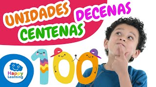 UNIDADES DECENAS y CENTENAS  MATEMÁTICAS para Niños  Happy Learning 🔢🎓matemáticas happylearning [upl. by Faludi518]