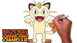 How to Draw Meowth  Pokemon [upl. by Assetak737]