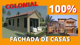 ✔FACHADA DE CASAS COLONIALES👌100 con diseños únicos y Modernos🏠 [upl. by Lapotin]