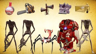 WRONG HEADS CHO CHO CHARLES SIREN HEAD CHAINSAW HULKBUSTER SIREN HEAD SCARY HOUSE THUNDERBOLT [upl. by Asserac152]