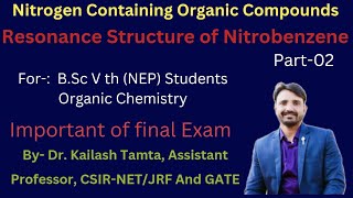 Resonance of Nitrobenzene Aromatic Nitro Compound Resonance Structure And Hybride Structure [upl. by Anni]