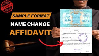 Name Change Affidavit Format  Format of Name Change Affidavit for Gazette [upl. by Alvina]