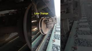 Smoothly wheels change railway track line shorts train [upl. by Yelrahc872]