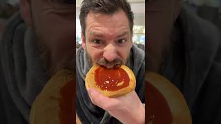 How to eat a meat pie in Australia meatpie crazydad funny aussiefamily food dadlogic family [upl. by Suirtimed734]