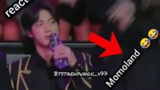 🤣😆BTSs reaction when Momoland dances in front of them🤭 [upl. by Faso921]