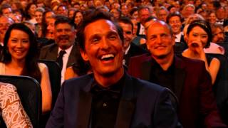 Kimmel Ribbing McConaughey Emmys 2014 [upl. by Christmann]