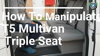 How to manipulate the T5 Multivan Triple Seat [upl. by Havstad198]