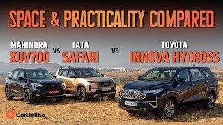 Tata Safari vs Mahindra XUV700 vs Toyota Innova Hycross हिन्दी Comparison Review [upl. by Nevet]