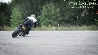 Motorcycle Drift su Kawasaki Britva Virginijus Zukauskas SLow Motion [upl. by Anerrol]