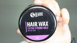 Beardo XXtra Stronghold Crystal Hair Wax Review [upl. by Baecher]