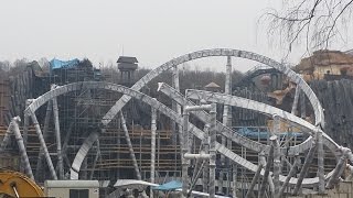 Phantasialand Klugheim Neue Achterbahn Taron Baustelle [upl. by Attenal]