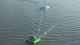 rescue boat rc V21 styrofoam recovery test [upl. by Nyladnor]