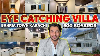 500 Sqyard Eye Catching Villa In Bahria Town Karachi  Bahria Hills  With Basement [upl. by Boarer]