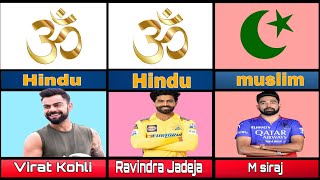 Religion of famous Indian cricketer Hindu🕉️ Muslim☪️ Christian✝️ sikh🪯its funn 901 [upl. by Lilak]